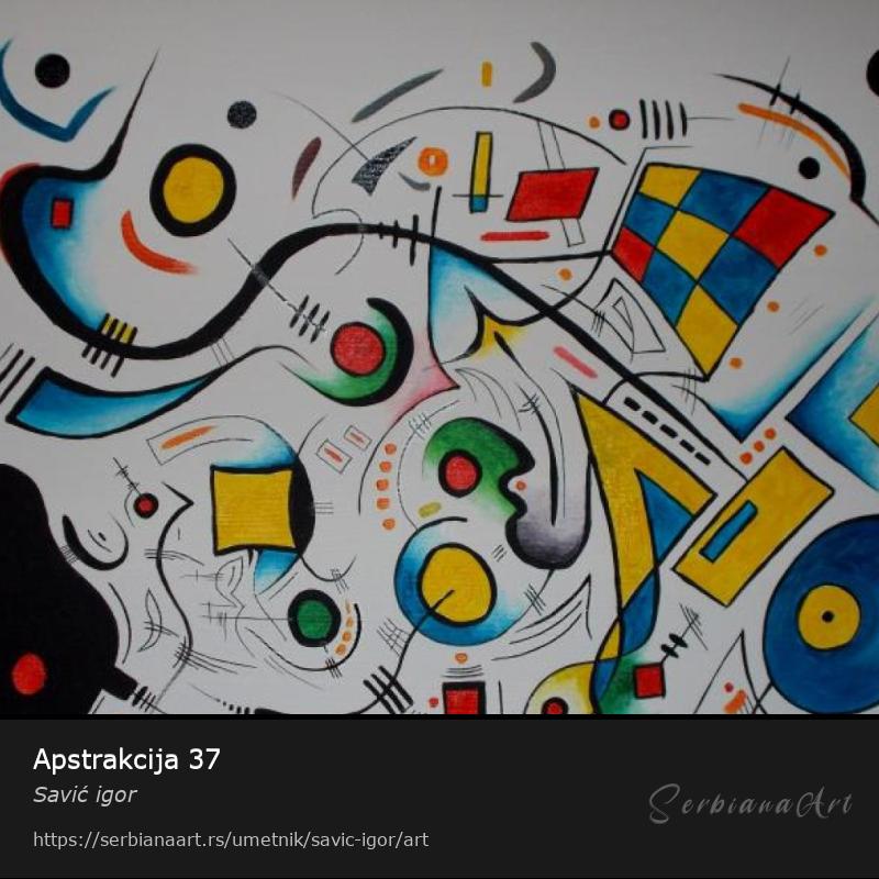 Apstrakcija 37, Ulje/Platno, Savić igor