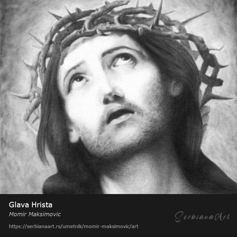 Glava Hrista, Olovka/Papir, Momir Maksimovic