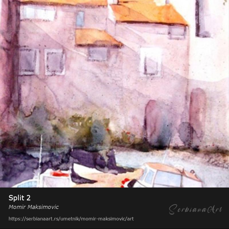 Split 2, Vodene boje/Papir, Momir Maksimovic