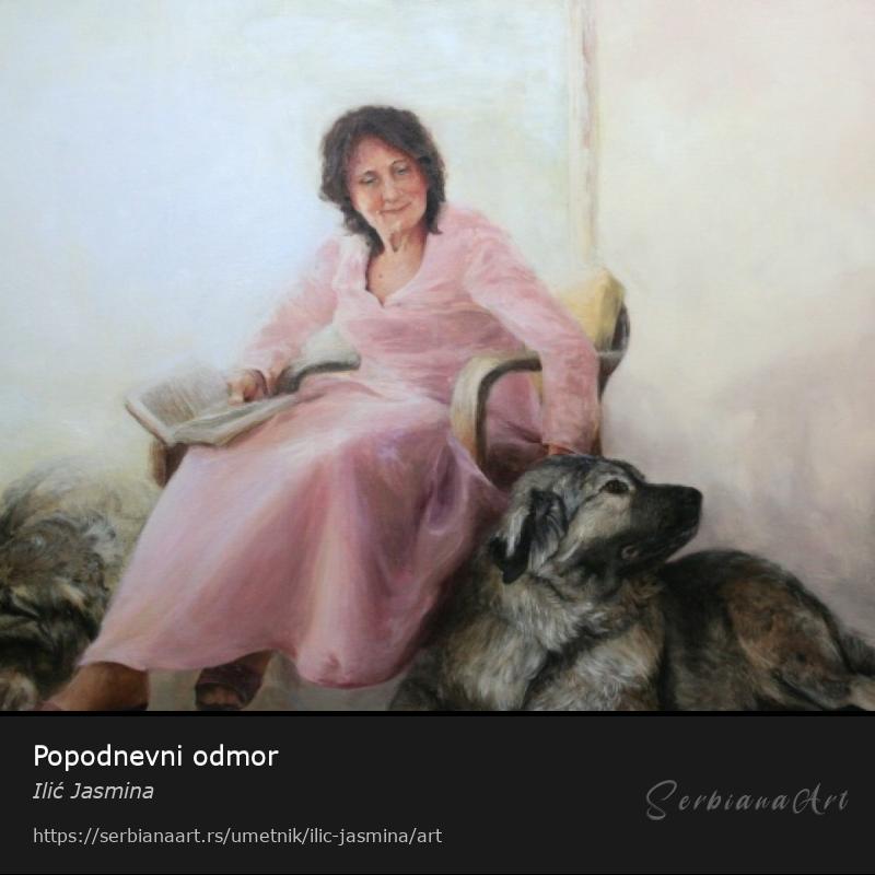 Popodnevni odmor, Ulje/Platno, Ilić Jasmina