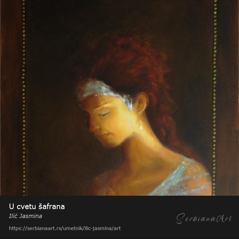 U cvetu šafrana, Ulje/Platno, Ilić Jasmina