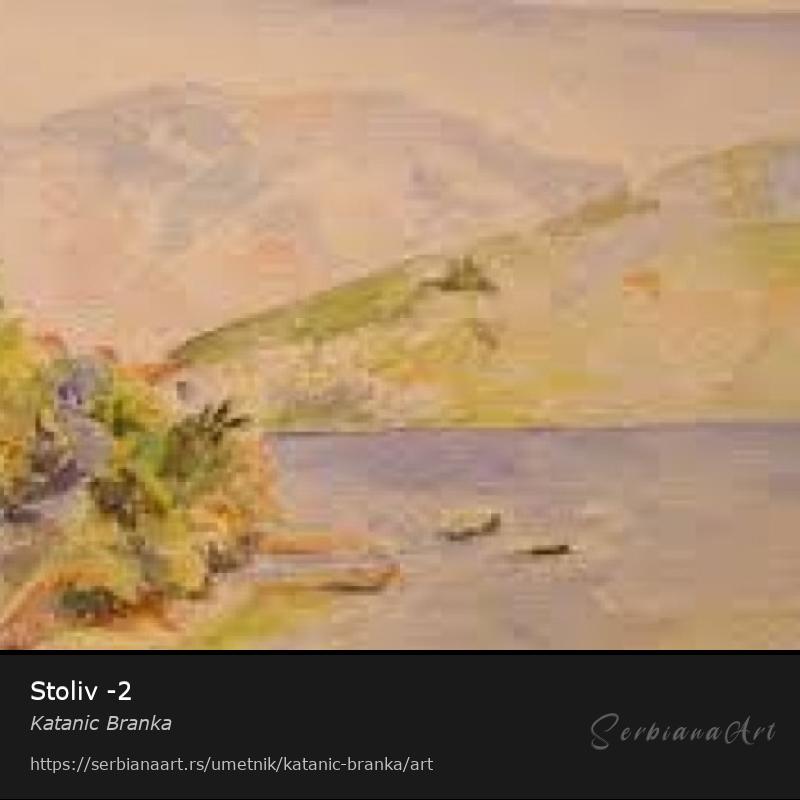 Stoliv -2, Vodene boje/Papir, Katanic Branka