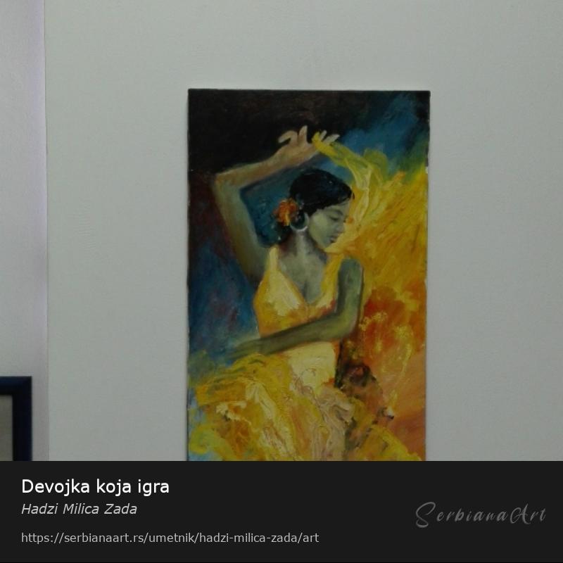 Devojka koja igra, Ulje/Platno, Hadzi Milica Zada