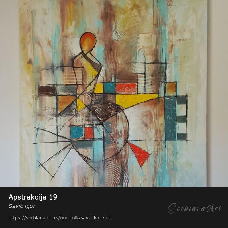 Apstrakcija 19, Ulje/Platno, Savić igor