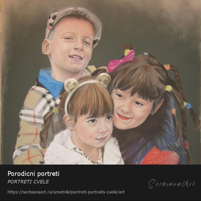 Porodicni portreti, Pastel/Papir, PORTRETI CVELE