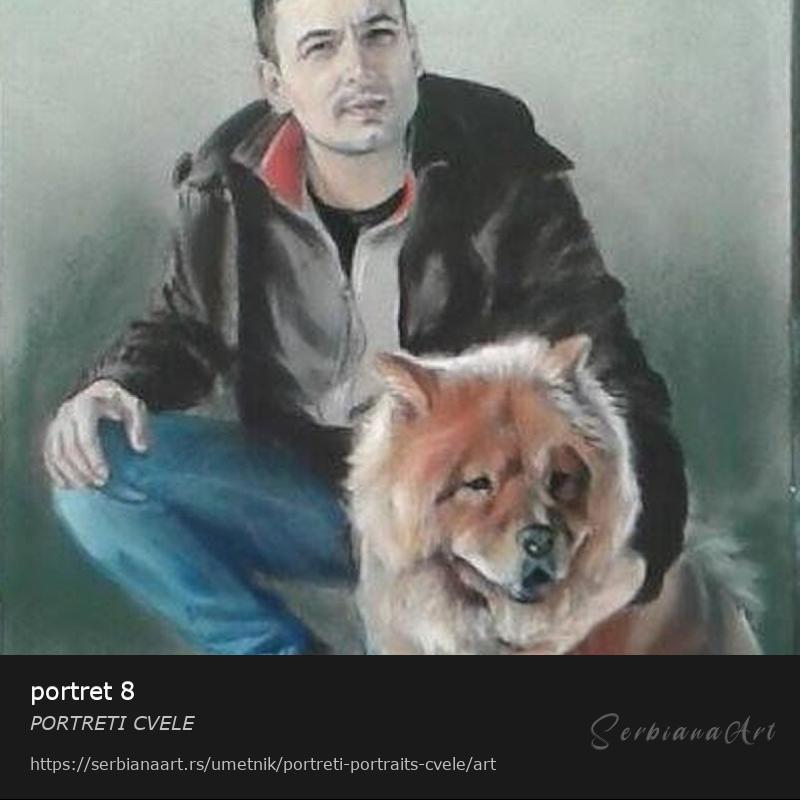 portret 8, Pastel/Papir, PORTRETI CVELE