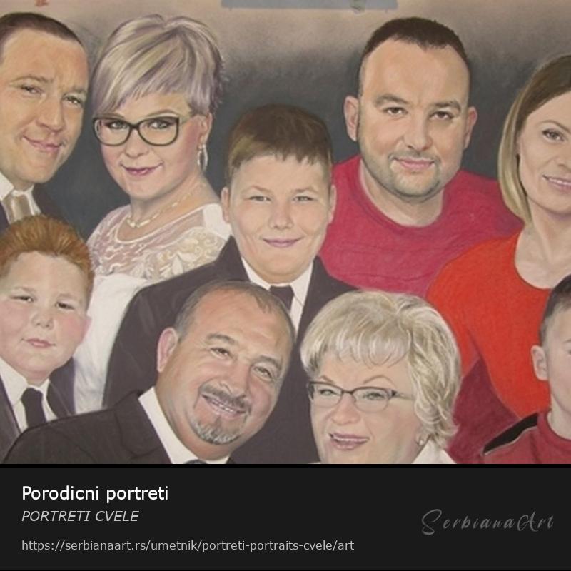 Porodicni portreti, Pastel/Papir, PORTRETI CVELE