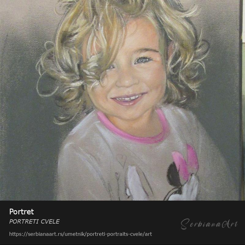 Portret, Pastel/Papir, PORTRETI CVELE