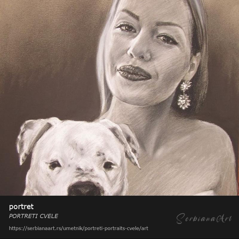 portret, Pastel/Papir, PORTRETI CVELE