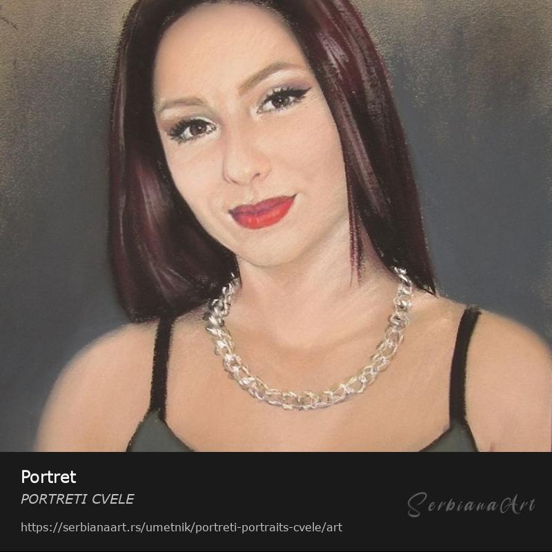Portret, Pastel/Papir, PORTRETI CVELE