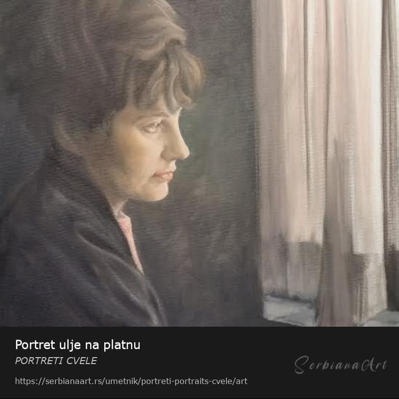 Portret ulje na platnu, Ulje/Platno, PORTRETI CVELE