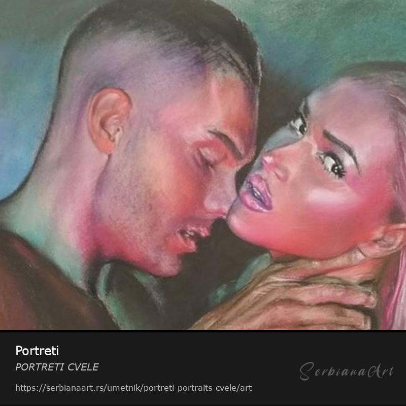 Portreti, Pastel/Papir, PORTRETI CVELE