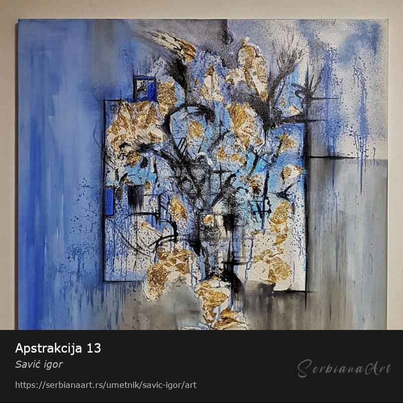 Apstrakcija 13, Akrilik/Platno, Savić igor