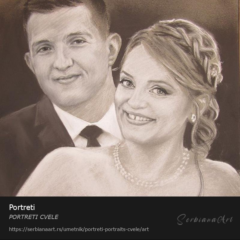 Portreti, Pastel/Papir, PORTRETI CVELE