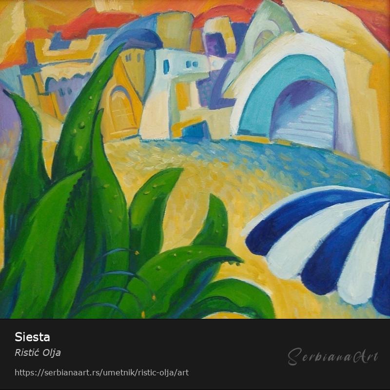 Siesta, Ulje/Platno, Ristić Olja