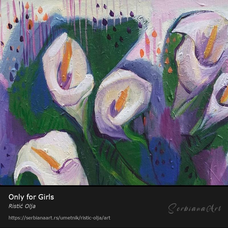 Only for Girls, Akrilik/Platno, Ristić Olja