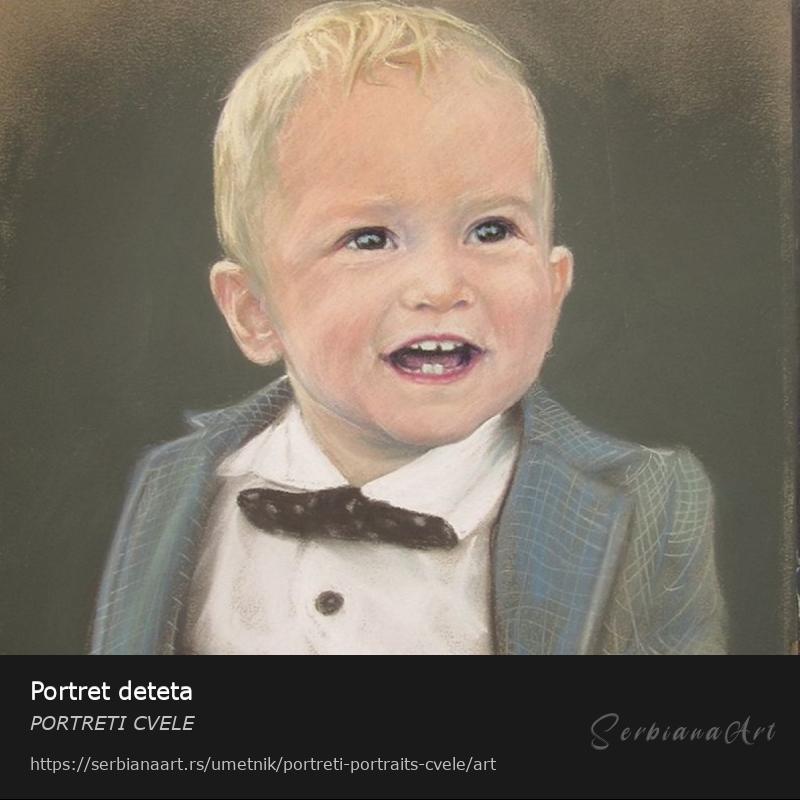 Portret deteta, Pastel/Papir, PORTRETI CVELE