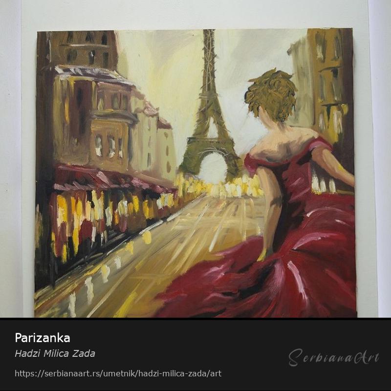 Parizanka, Ulje/Platno, Hadzi Milica Zada