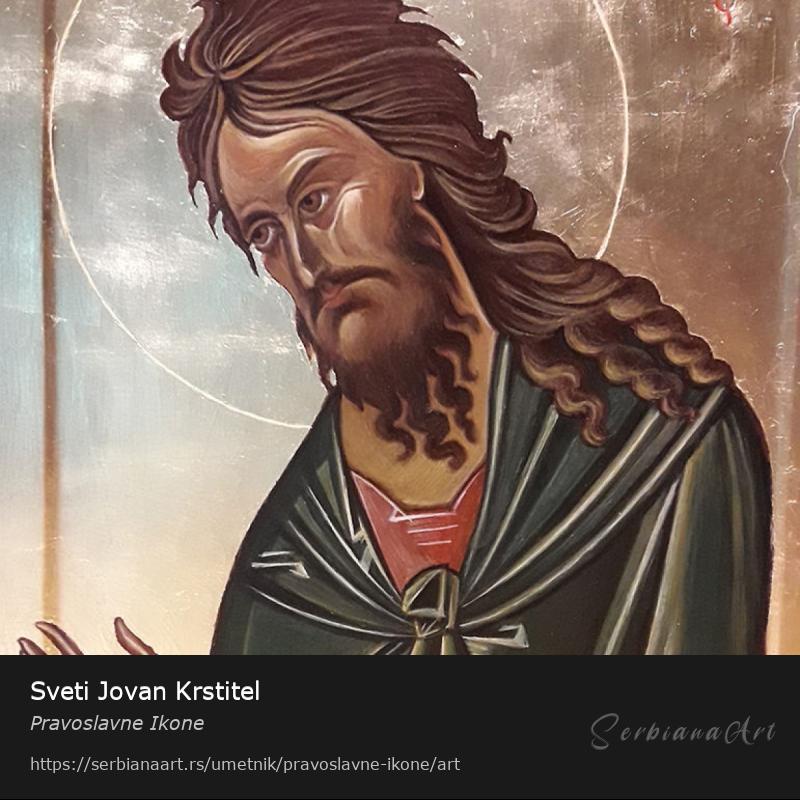 Sveti Jovan Krstitel, Jajčana tempera/Drvo, Pravoslavne Ikone