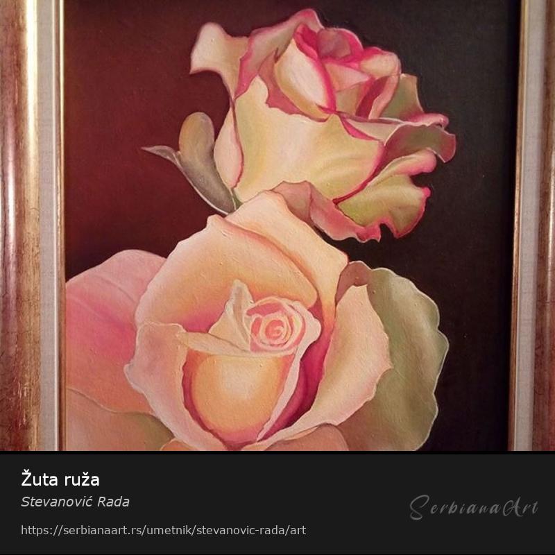 Žuta ruža, Kreativna rukotvorina/Karton, Stevanović Rada