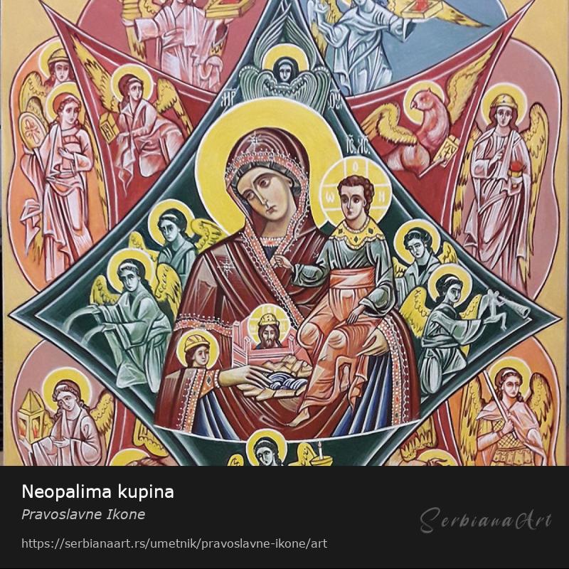 Neopalima kupina, Jajčana tempera/Drvo, Pravoslavne Ikone
