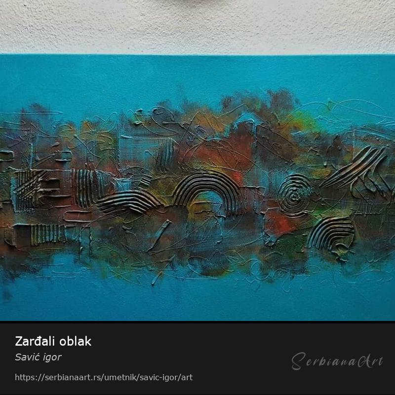 Zarđali oblak, Akrilik/Platno, Savić igor