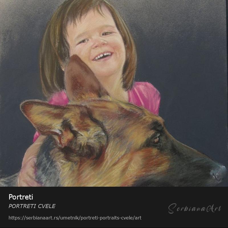 Portreti, Pastel/Papir, PORTRETI CVELE