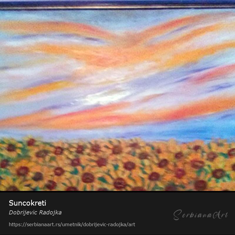 Suncokreti, Ulje/Platno, Dobrijevic Radojka