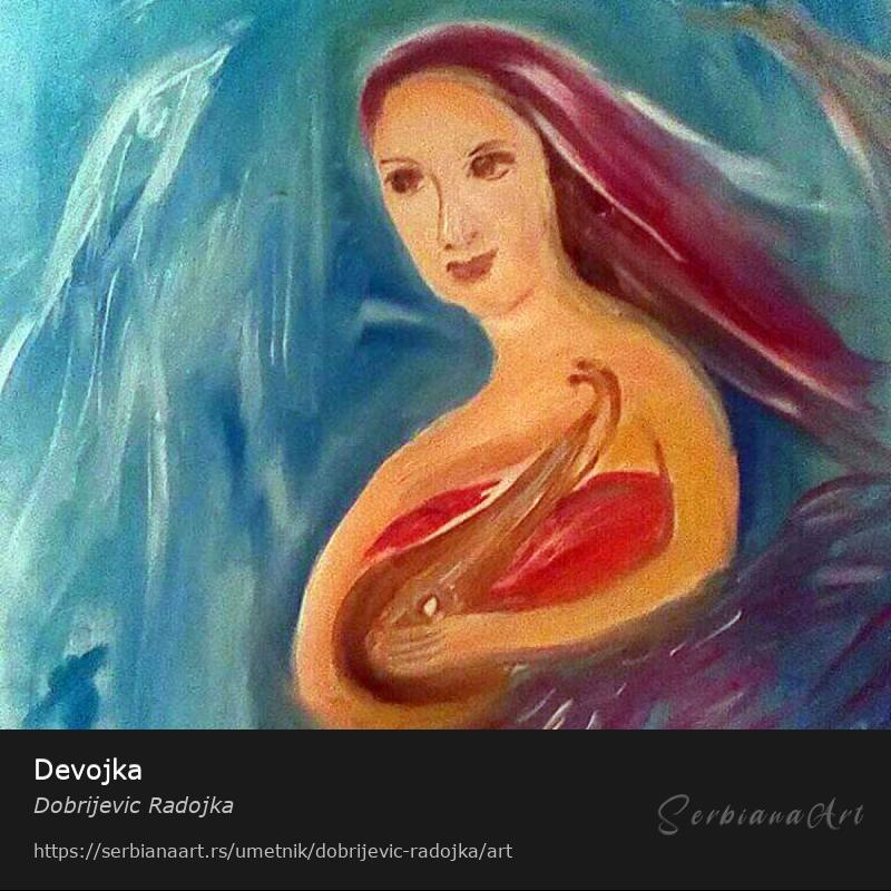 Devojka, Ulje/Platno, Dobrijevic Radojka