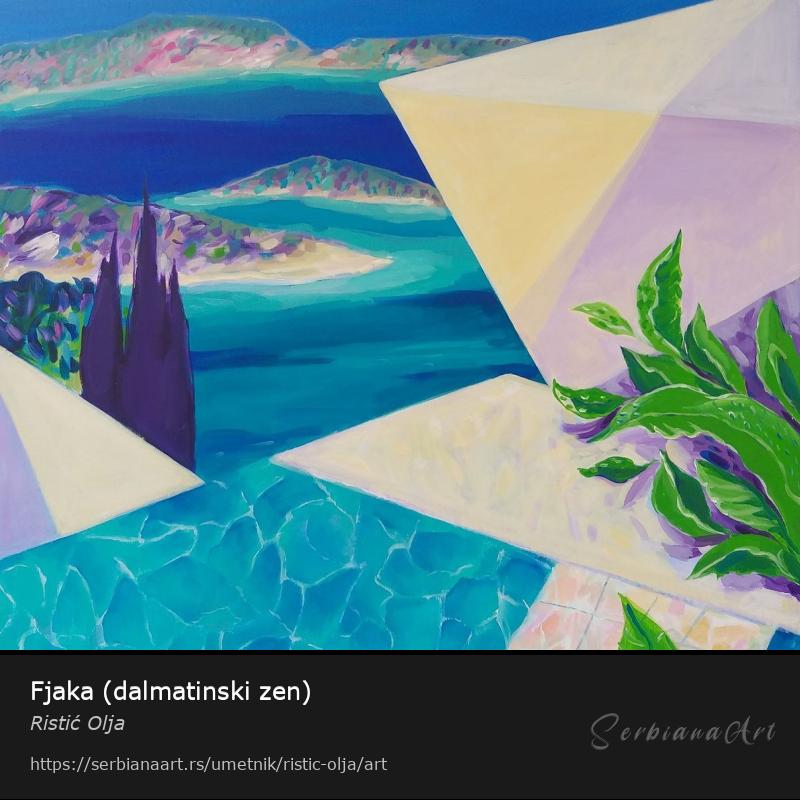 Fjaka (dalmatinski zen), Akrilik/Platno, Ristić Olja