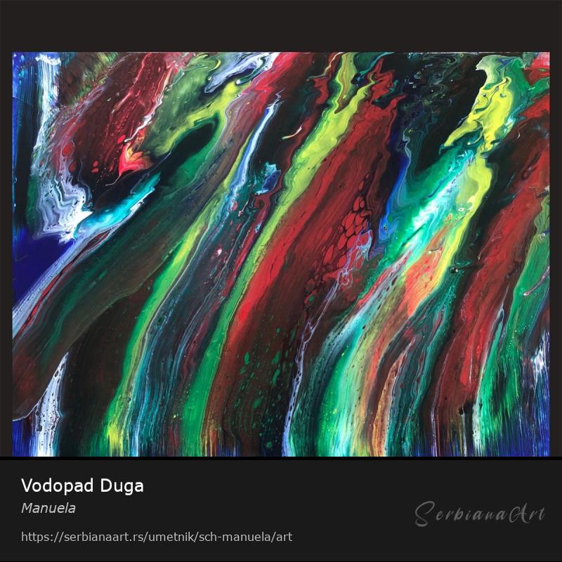 Vodopad Duga, Akrilik/Platno, Manuela