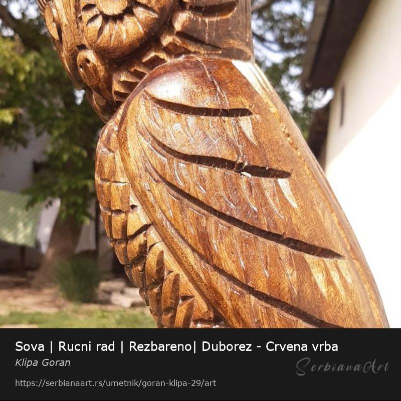 Sova | Rucni rad | Rezbareno| Duborez - Crvena vrba, Rezbarija/Drvo, Klipa Goran