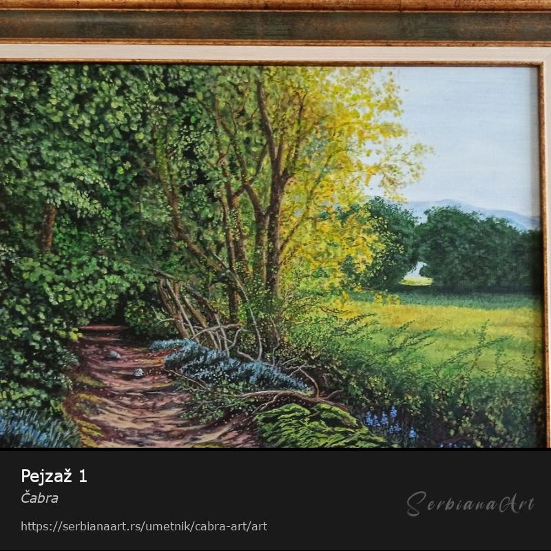 Pejzaž 1, Ulje/Platno, Čabra