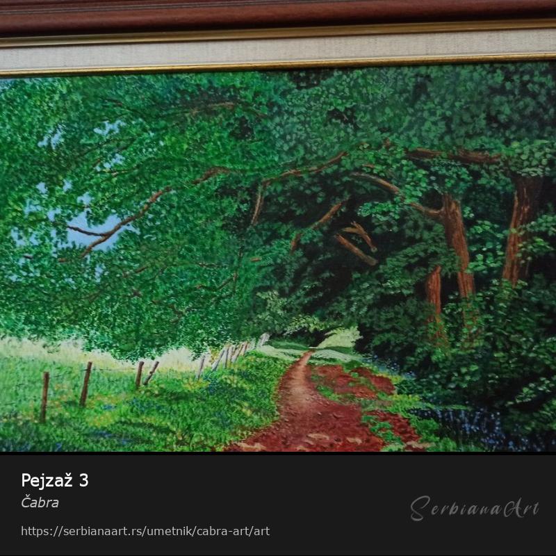 Pejzaž 3, Ulje/Platno, Čabra