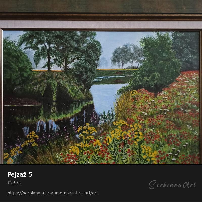 Pejzaž 5, Ulje/Platno, Čabra