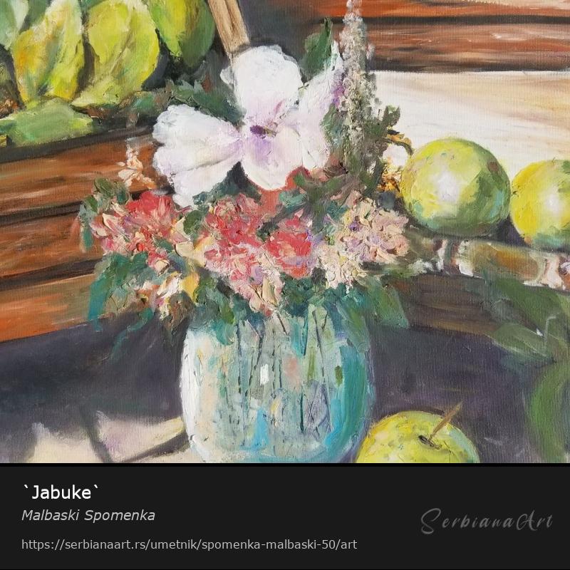 `Jabuke`, Ulje/Platno, Malbaski Spomenka