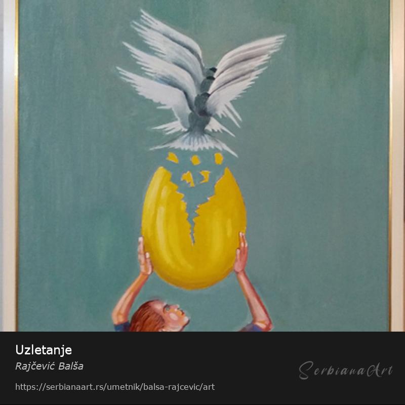 Uzletanje, Akrilik/Platno, Rajčević Balša