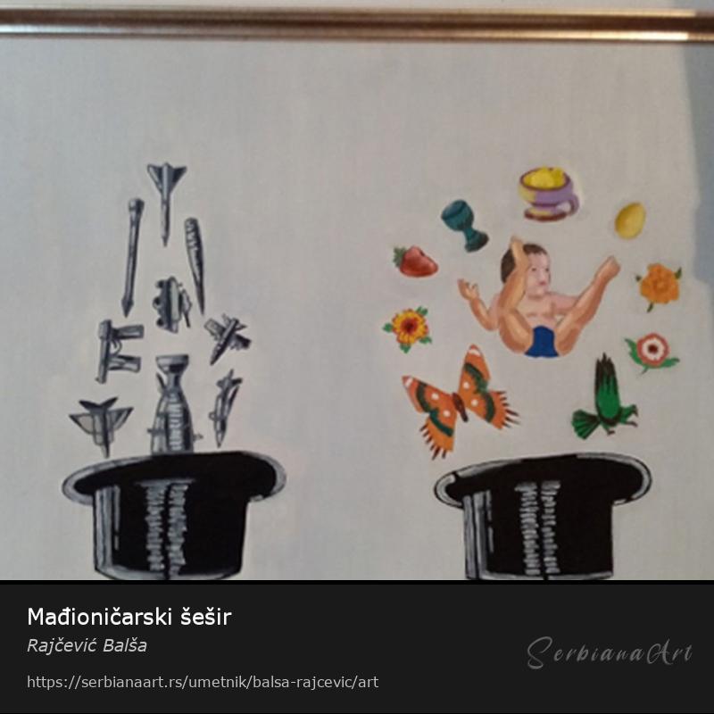 Mađioničarski šešir, Akrilik/Medijapan, Rajčević Balša