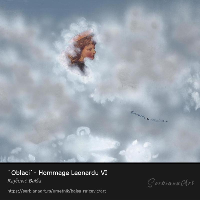 `Oblaci`- Hommage Leonardu VI, Akrilik/Platno, Rajčević Balša