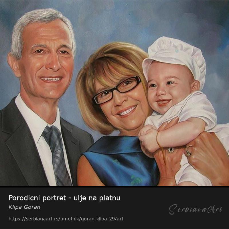 Porodicni portret - ulje na platnu, Ulje/Platno, Klipa Goran