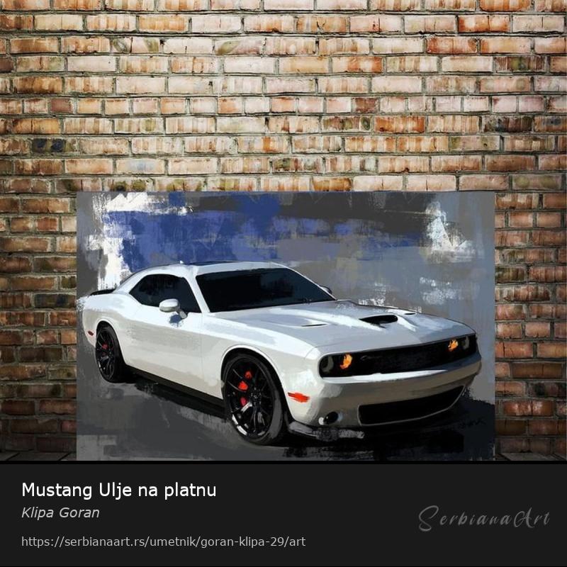 Mustang Ulje na platnu, Ulje/Platno, Klipa Goran