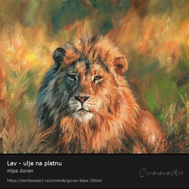 Lav - ulje na platnu, Ulje/Platno, Klipa Goran
