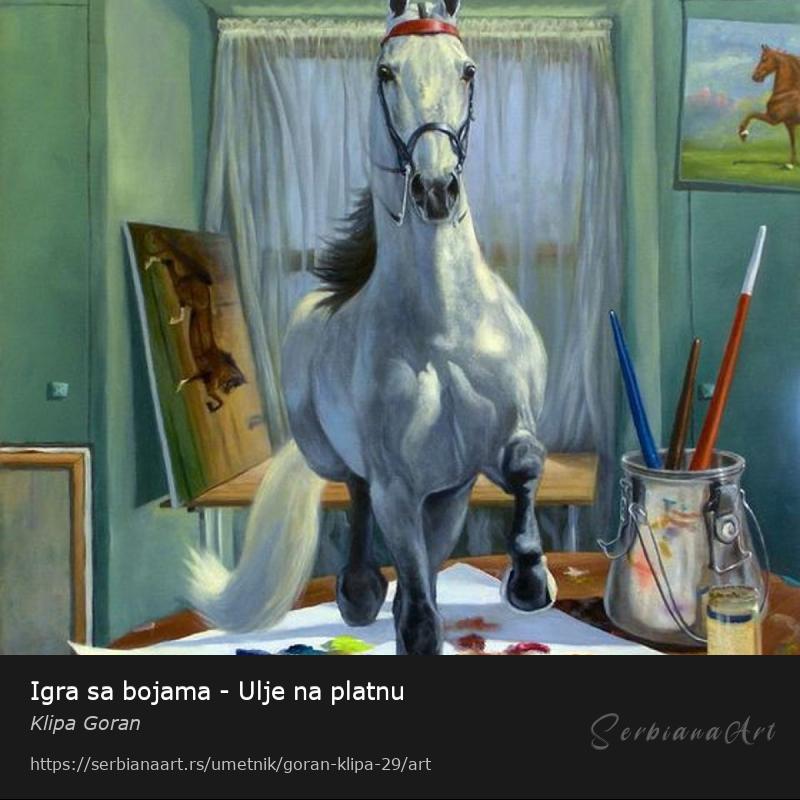 Igra sa bojama - Ulje na platnu, Ulje/Platno, Klipa Goran