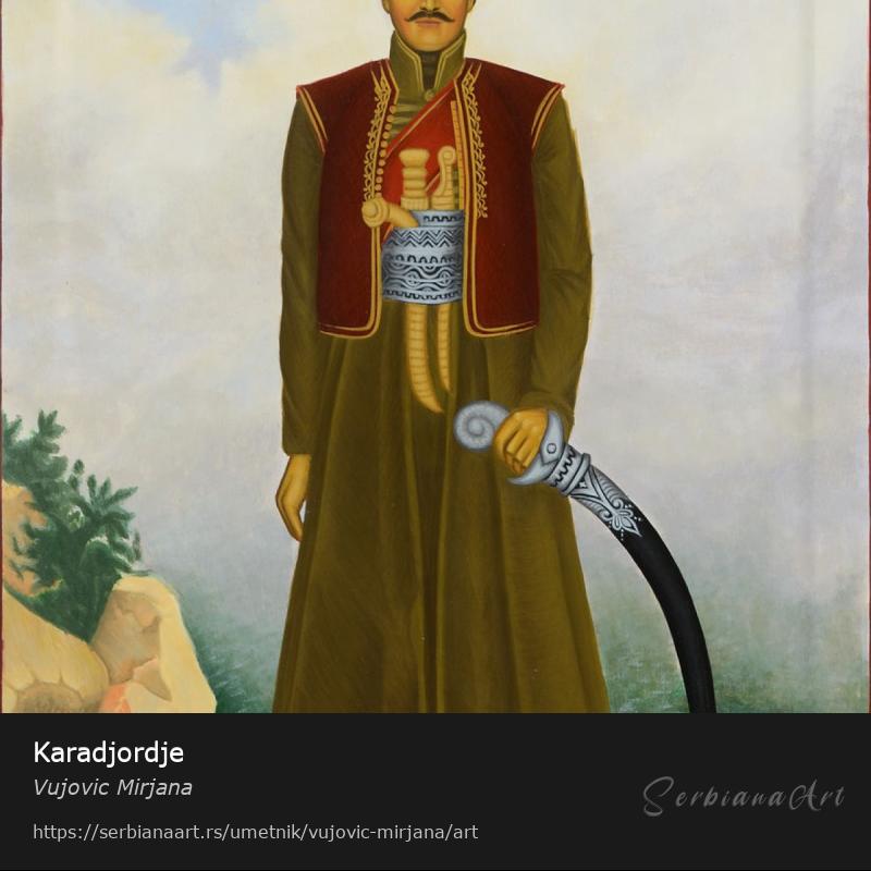 Karadjordje, Jajčana tempera/Drvo, Vujovic Mirjana