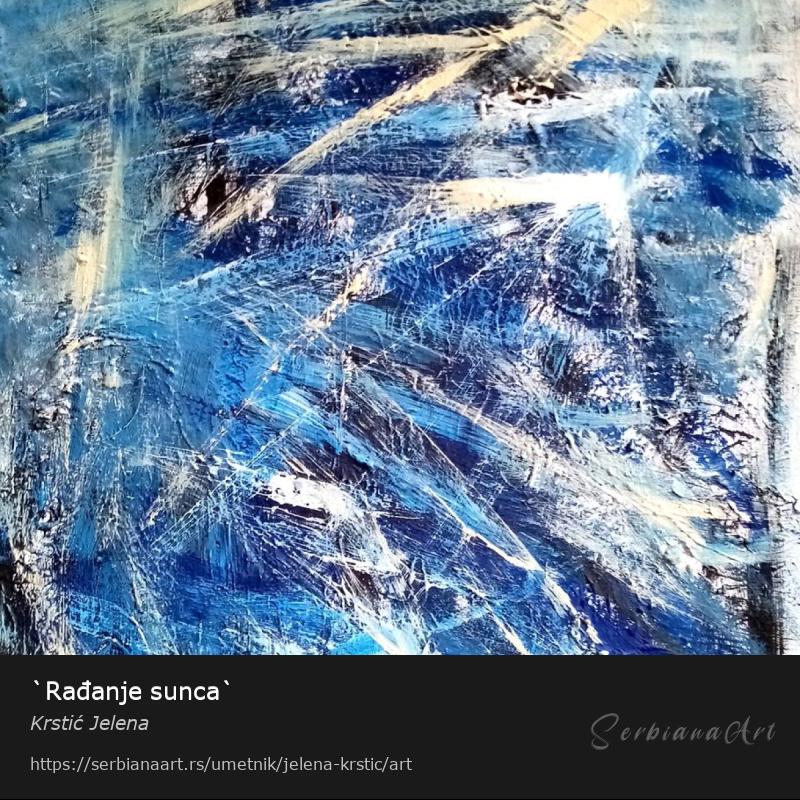 `Rađanje sunca`, Ulje/Platno, Krstić Jelena