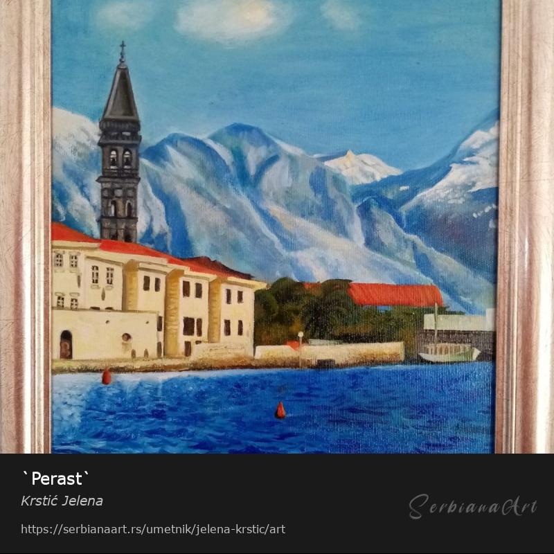 `Perast`, Ulje/Platno, Krstić Jelena