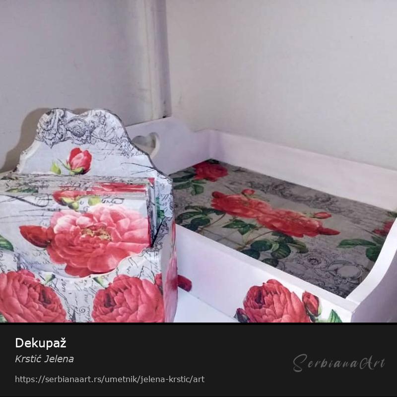 Dekupaž, Kreativna rukotvorina/Drvo, Krstić Jelena