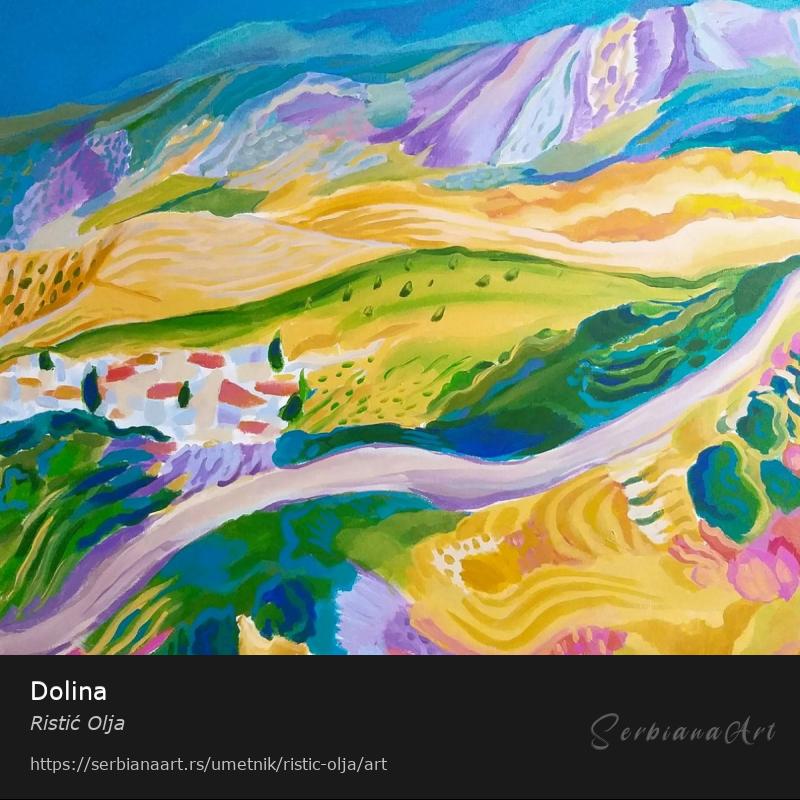 Dolina, Akrilik/Platno, Ristić Olja