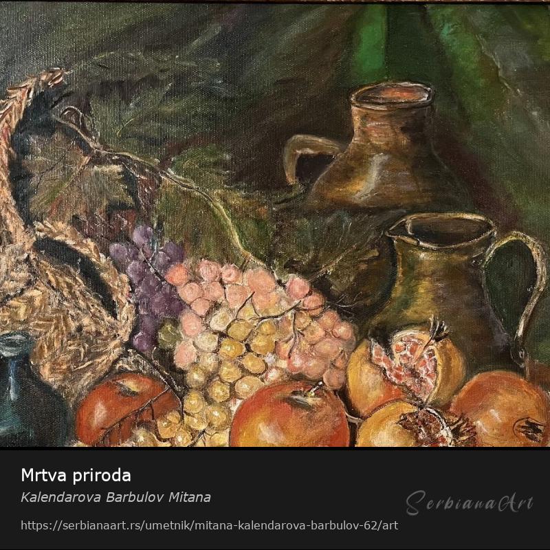 Mrtva priroda, Ulje/Platno, Kalendarova Barbulov Mitana