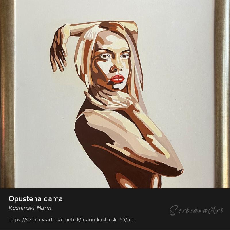 Opustena dama, Ulje/Platno, Kushinski Marin